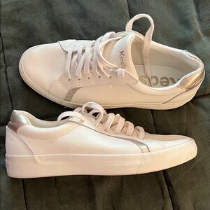 Keds Women's White and Gold Sneakers